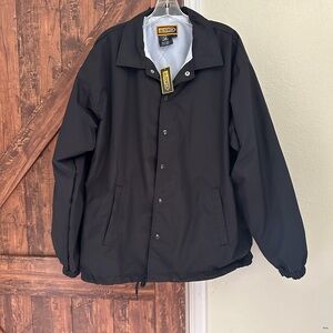 Ryno Gear Men Windbreaker, With drawstring Black  NWT Size XL